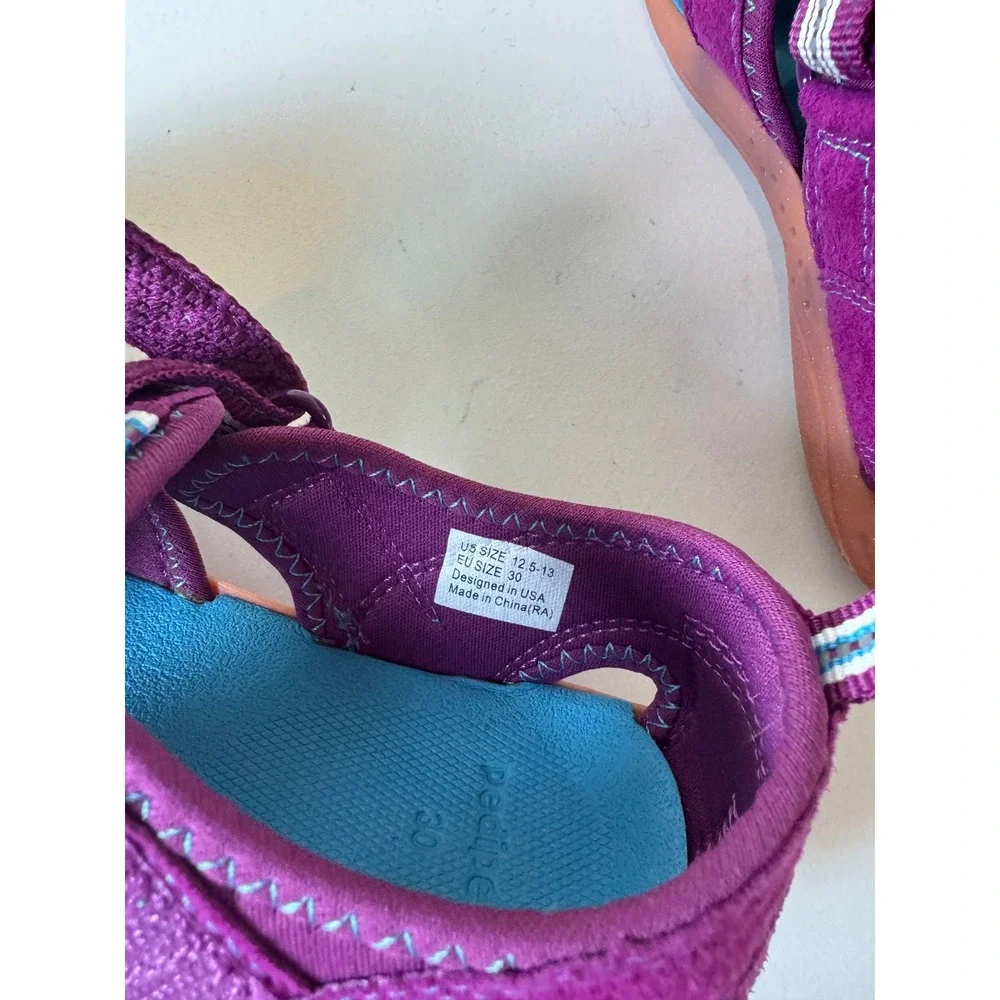 Pediped‎ Sahara Sandals Kids Size 12.5 13 Purple Washable Water Shoes Gorpcore